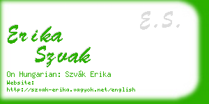 erika szvak business card